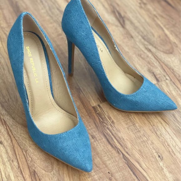 Shoe Republic LA • Denim Pumps - Picture 3 of 3